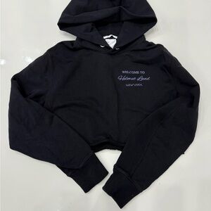 Helmut Lang Black Crop Hoodie